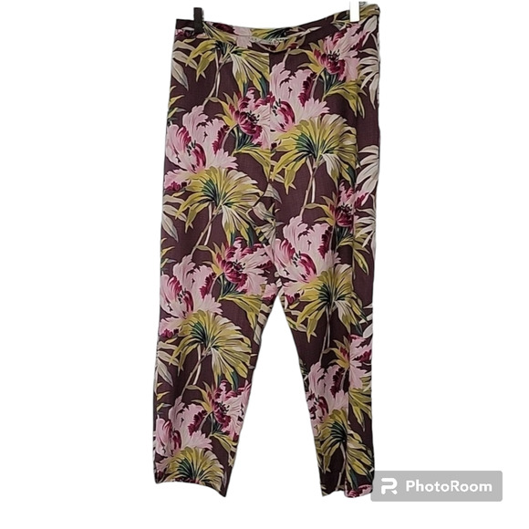 Vintage Tommy Bahama Stretch Silk Pants, 12 - Picture 1 of 7